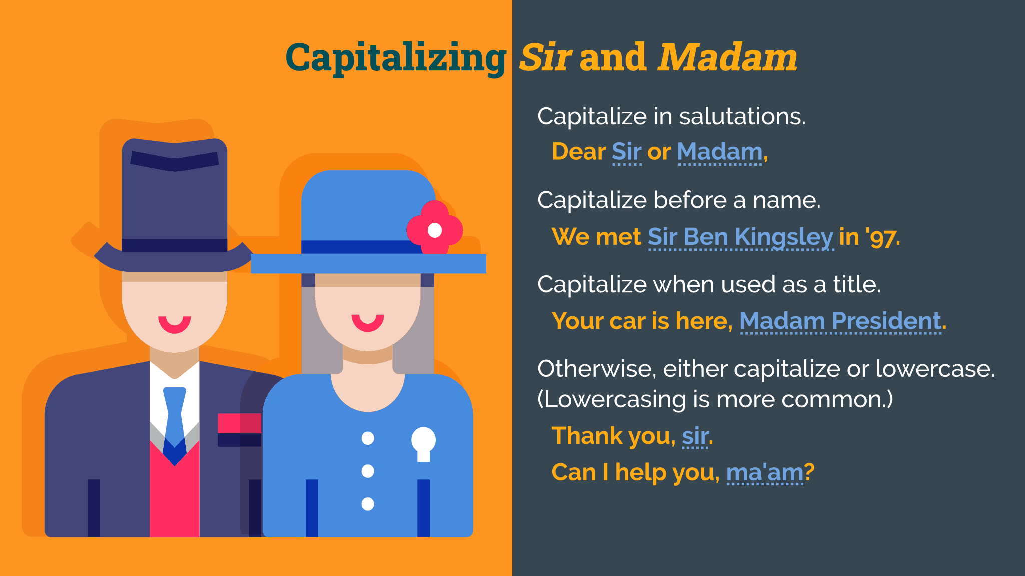 Are Sir, Madam (or Ma’am), and Miss Capitalized? | Editor’s Manual