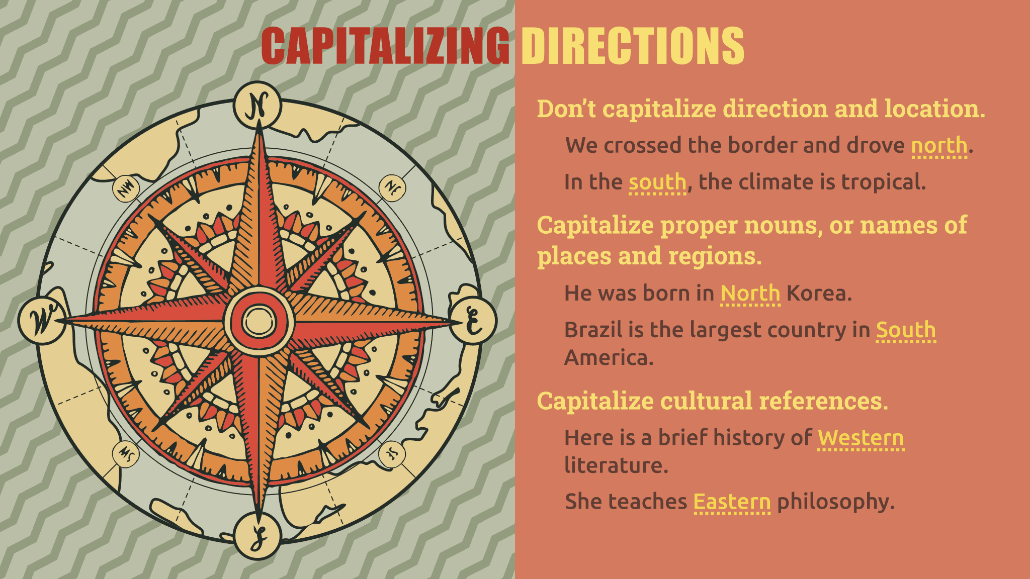 North, South, East, West: Are Directions Capitalized? | Editor’s Manual