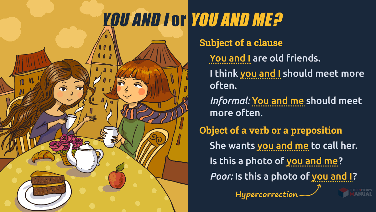 You And I Or You And Me When To Use Which Editor S Manual
