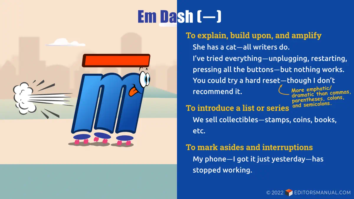 When Do We Use Em Dash