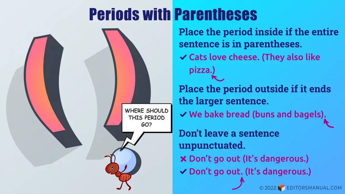 Does The Period Go Inside Or Outside The Brackets