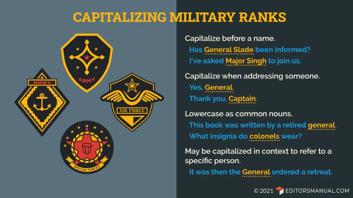 Captain, Sergeant, General: Are Military Ranks Capitalized? | The 